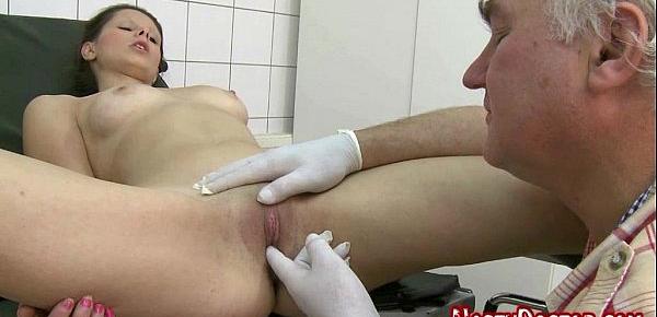  Filthy Old Russian Gynecologist fucks teen